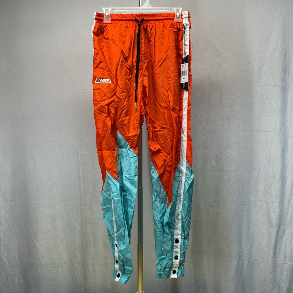 Moolah Women’s Orange and‎ blue track pants size medium